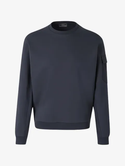 Herno flap-pocket crew-neck sweatshirt
