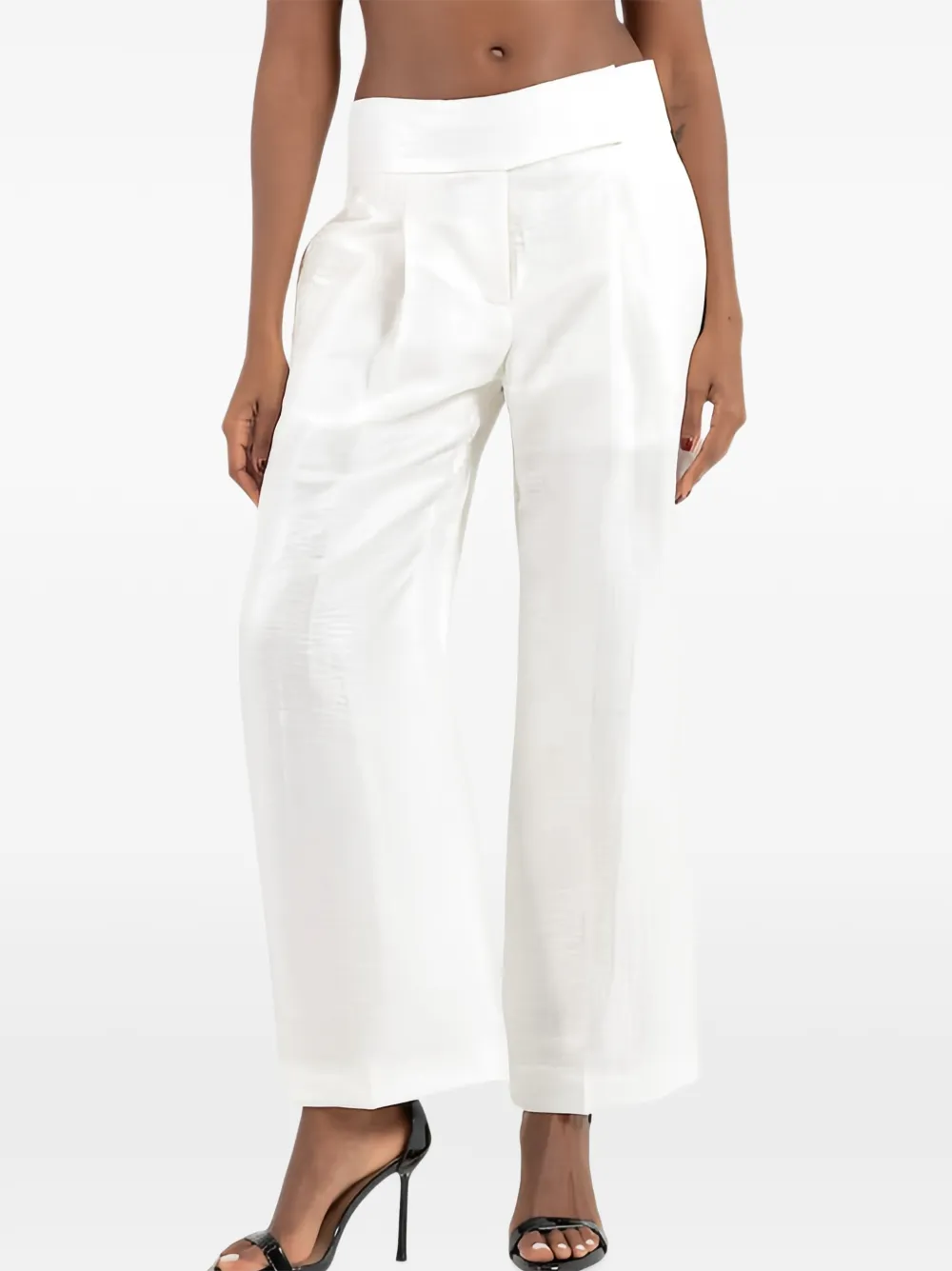 BOSS wide-leg trousers - Bianco