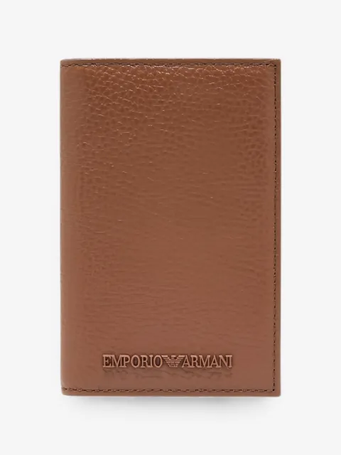 Emporio Armani porte-cartes pliant en cuir souple