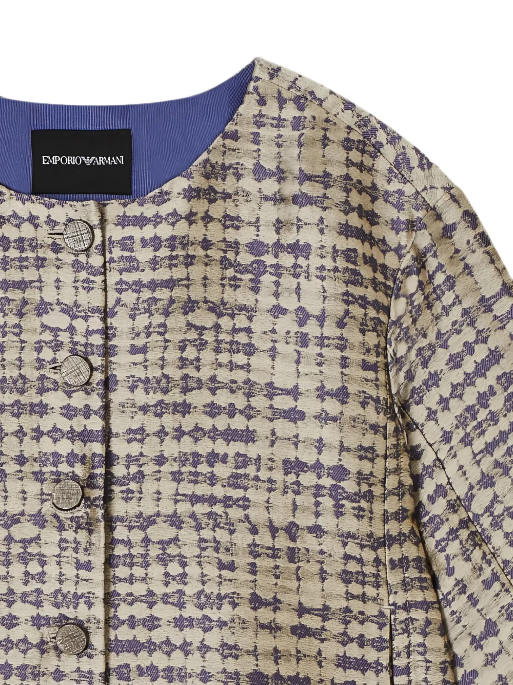 Emporio Armani Jack met trekkoord en jacquard-patroon Beige
