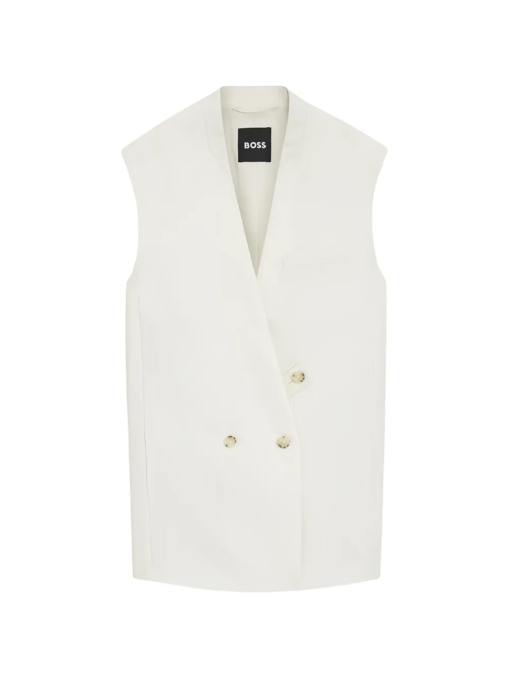 BOSS double-breasted sleeveless waistcoat - Neutrals