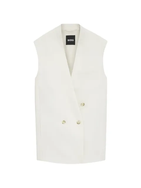 BOSS double-breasted sleeveless waistcoat