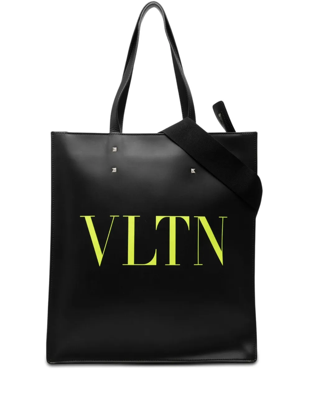 Valentino Garavani Pre-Owned 2021-2022 Calfskin Rockstud VLTN Tote satchel - Nero