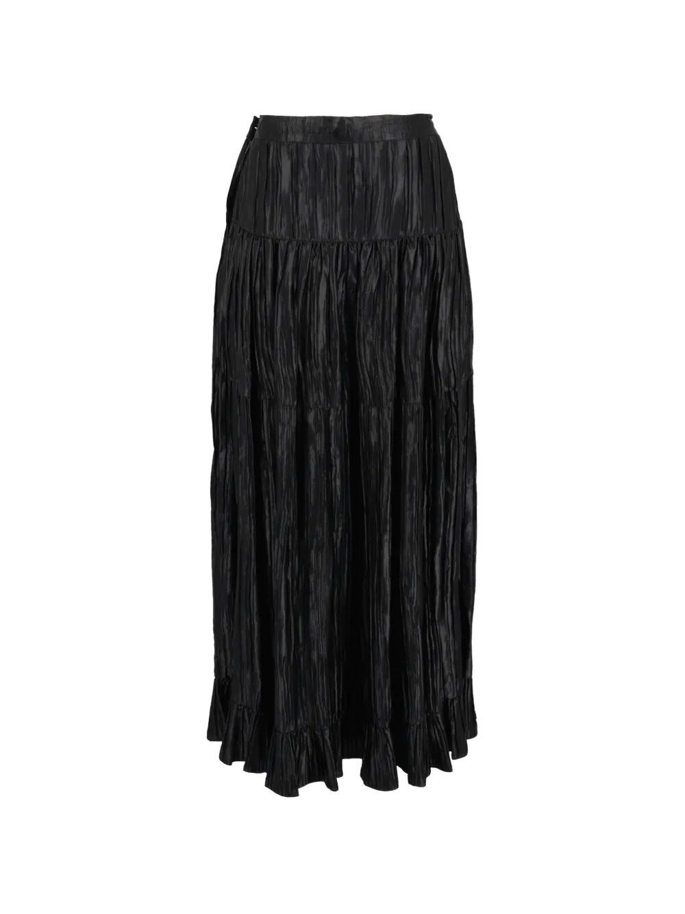 Emporio Armani Pre-Owned tiered pleated skirt - Schwarz