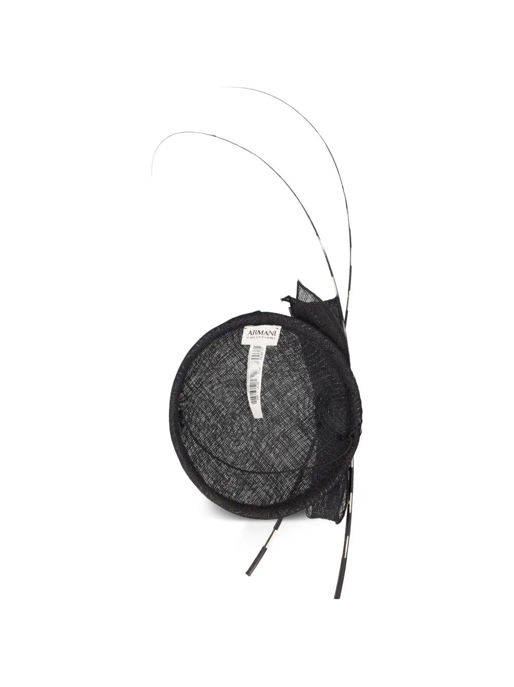 Giorgio Armani Pre-Owned chapeau bibi à détails de plumes - Noir