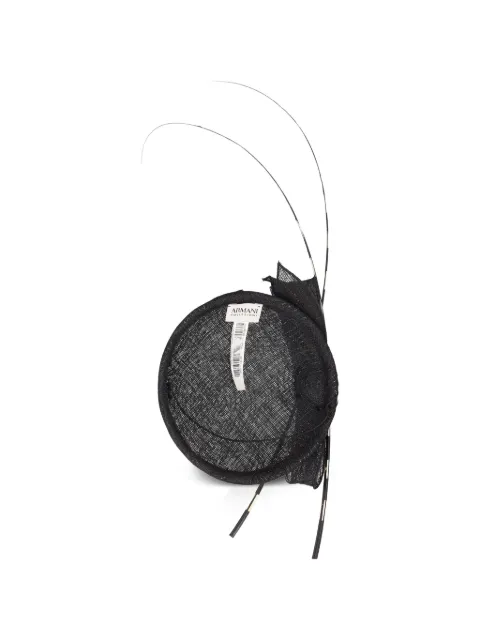 Giorgio Armani Pre-Owned chapeau bibi à détails de plumes