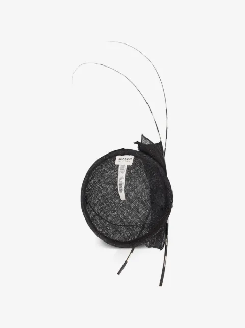 Giorgio Armani Pre-Owned spiral-print feathered fascinator hat