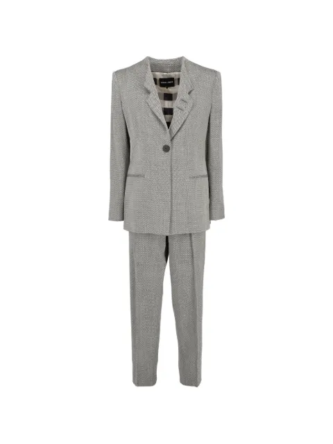 Giorgio Armani Pre-Owned jakkesæt med sildebensmønster