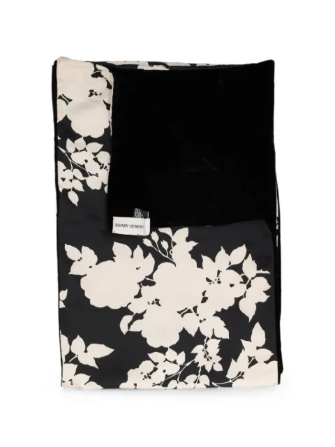 Giorgio Armani Pre-Owned floral-print velvet scarf
