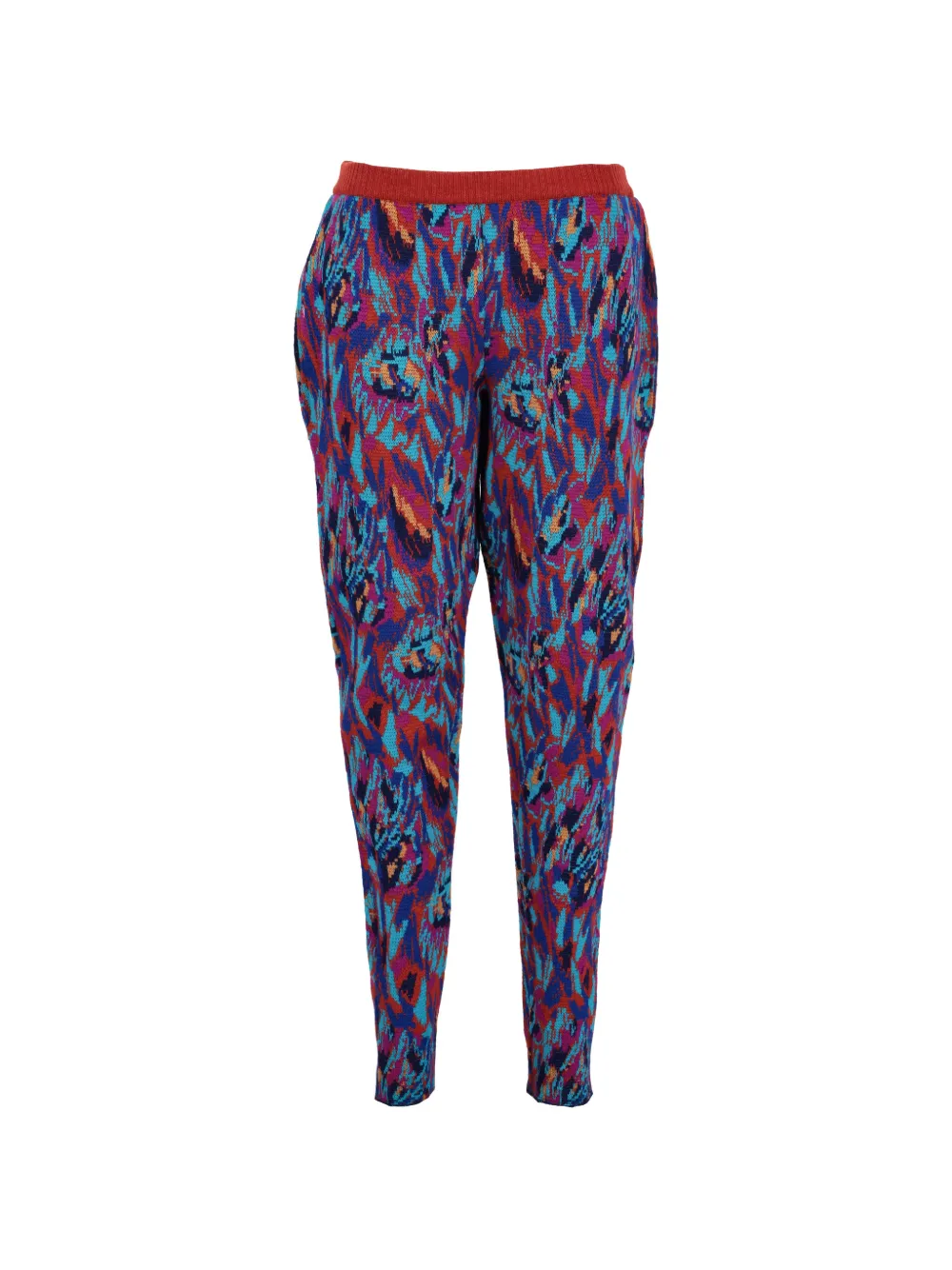 Saint Laurent Pre-Owned Rive Gauche abstract-pattern trousers - Blu