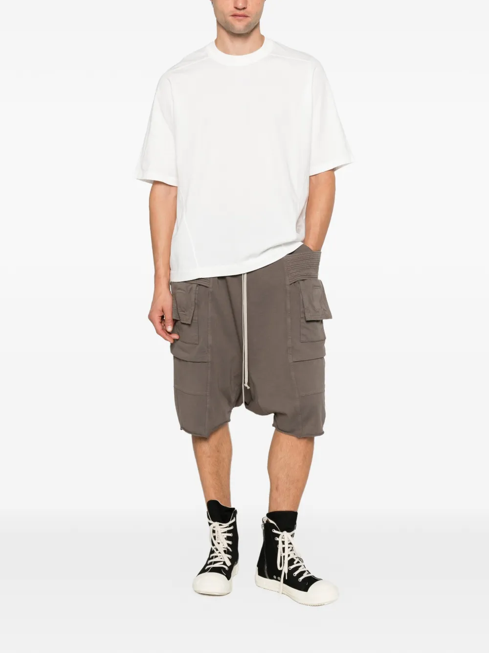 Rick Owens DRKSHDW T-shirt met afwerking Wit