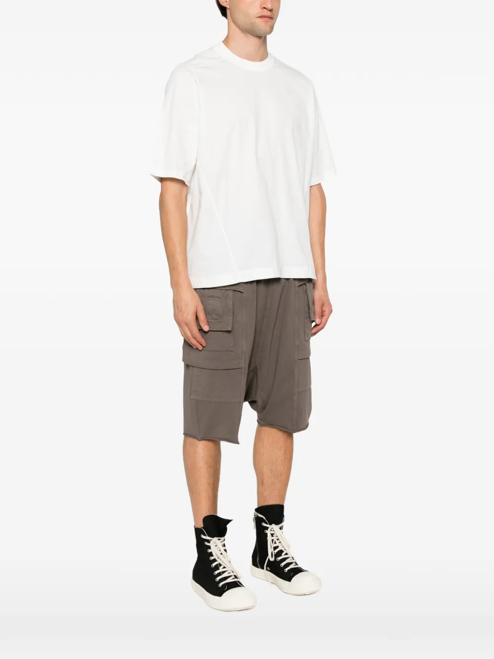 Rick Owens DRKSHDW T-shirt met afwerking Wit