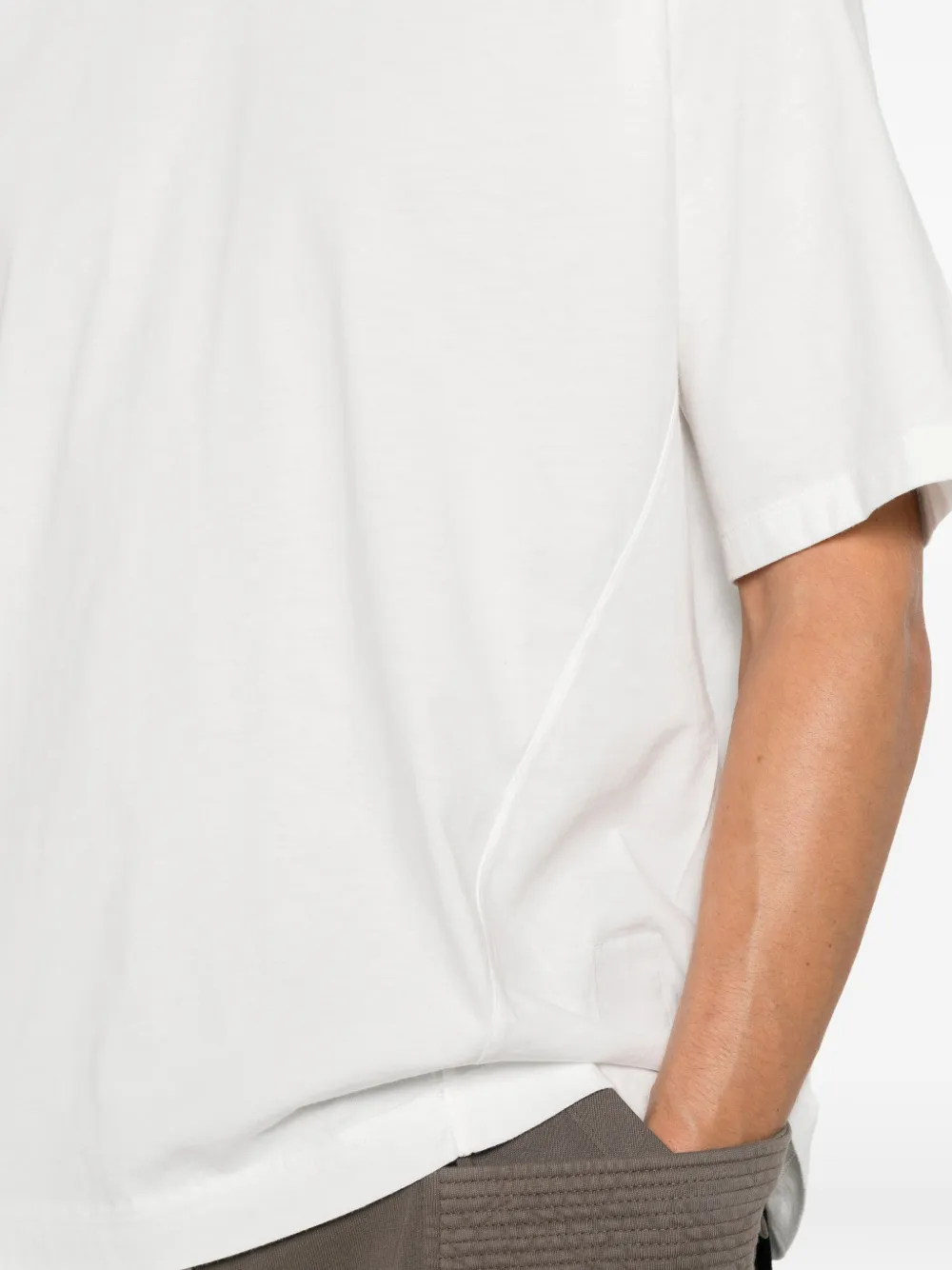 Rick Owens DRKSHDW T-shirt met afwerking Wit