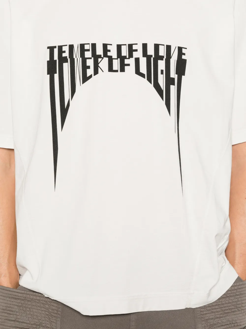 Rick Owens DRKSHDW T-shirt met grafische print Beige