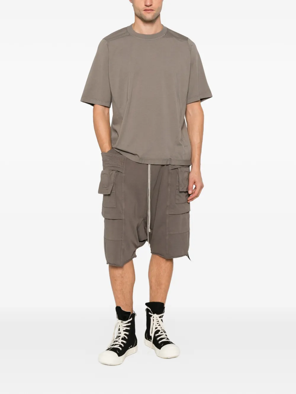 Rick Owens DRKSHDW Katoenen T-shirt met korte mouwen Grijs
