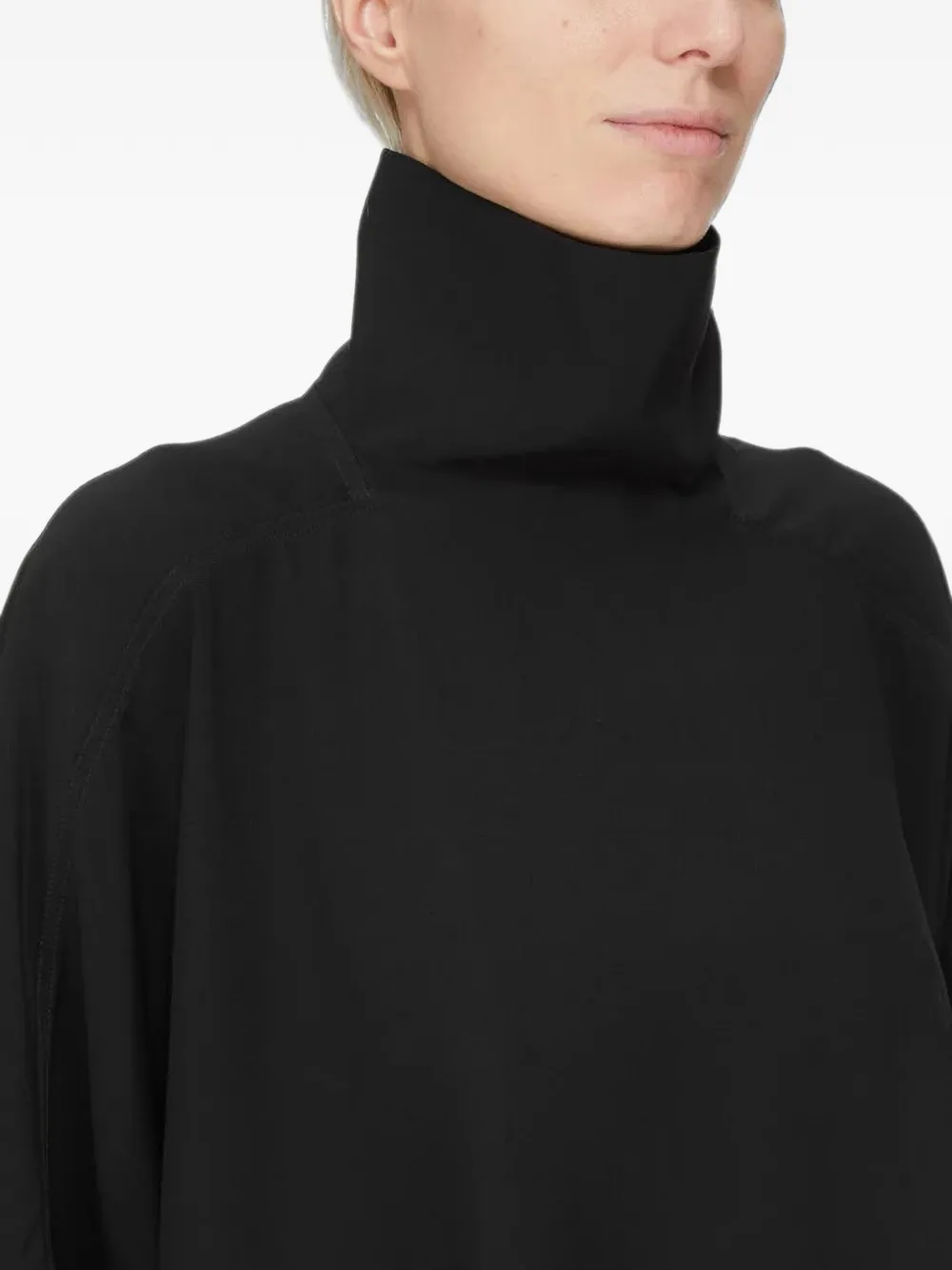 Rick Owens Jumbo oversized top met hoge hals Zwart