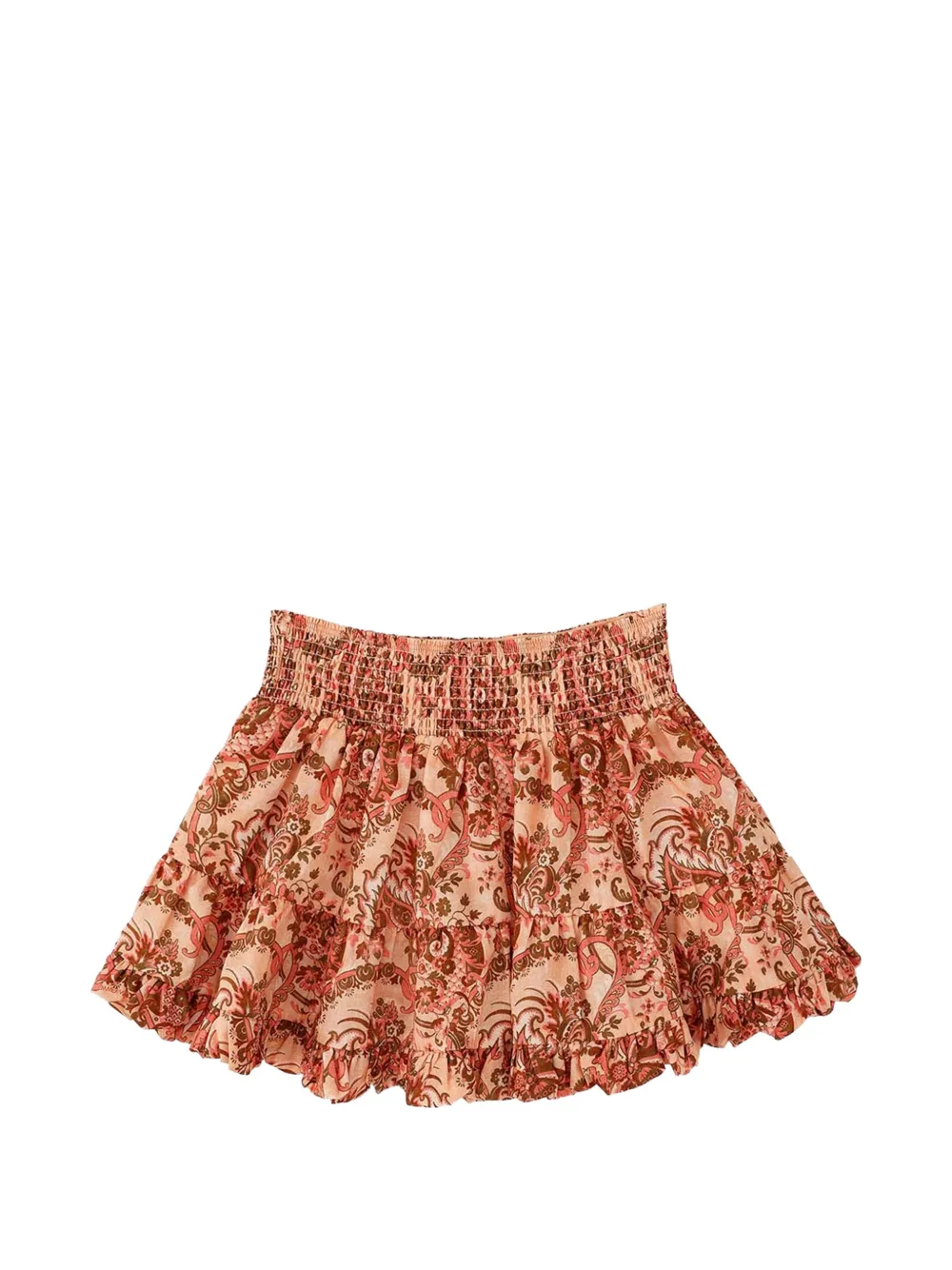 ZIMMERMANN Kids Aster mini-rok met paisley-print en ruches Roze