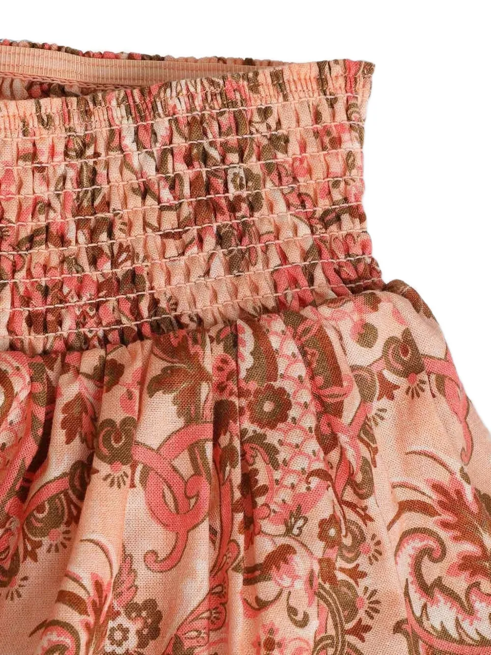 ZIMMERMANN Kids Aster mini-rok met paisley-print en ruches Roze
