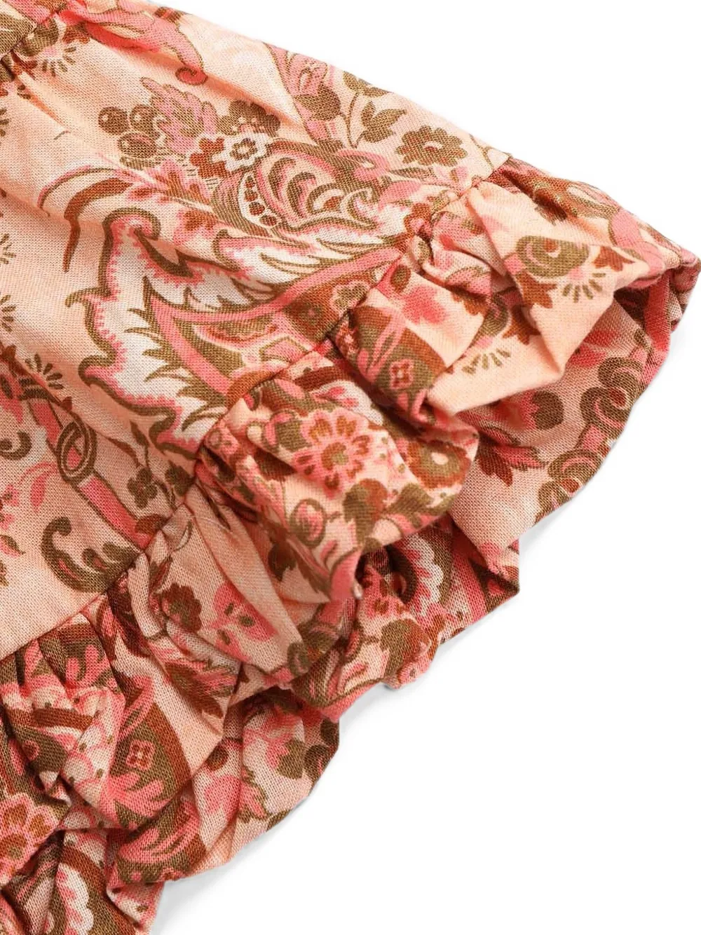 ZIMMERMANN Kids Aster mini-rok met paisley-print en ruches Roze