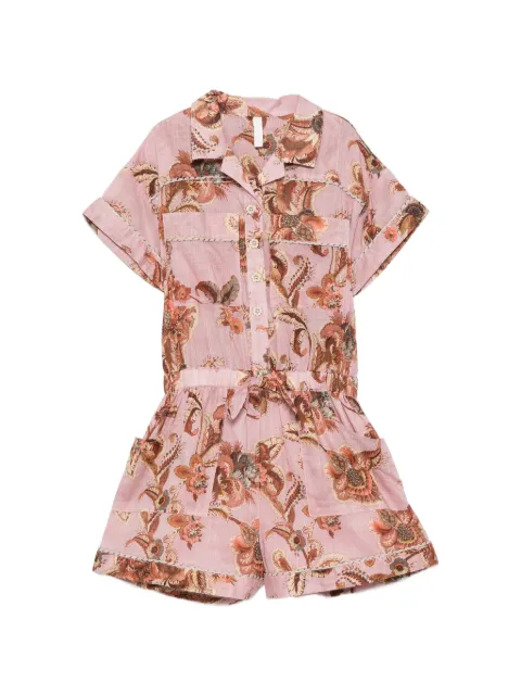 ZIMMERMANN Kids Aster floral-print playsuit