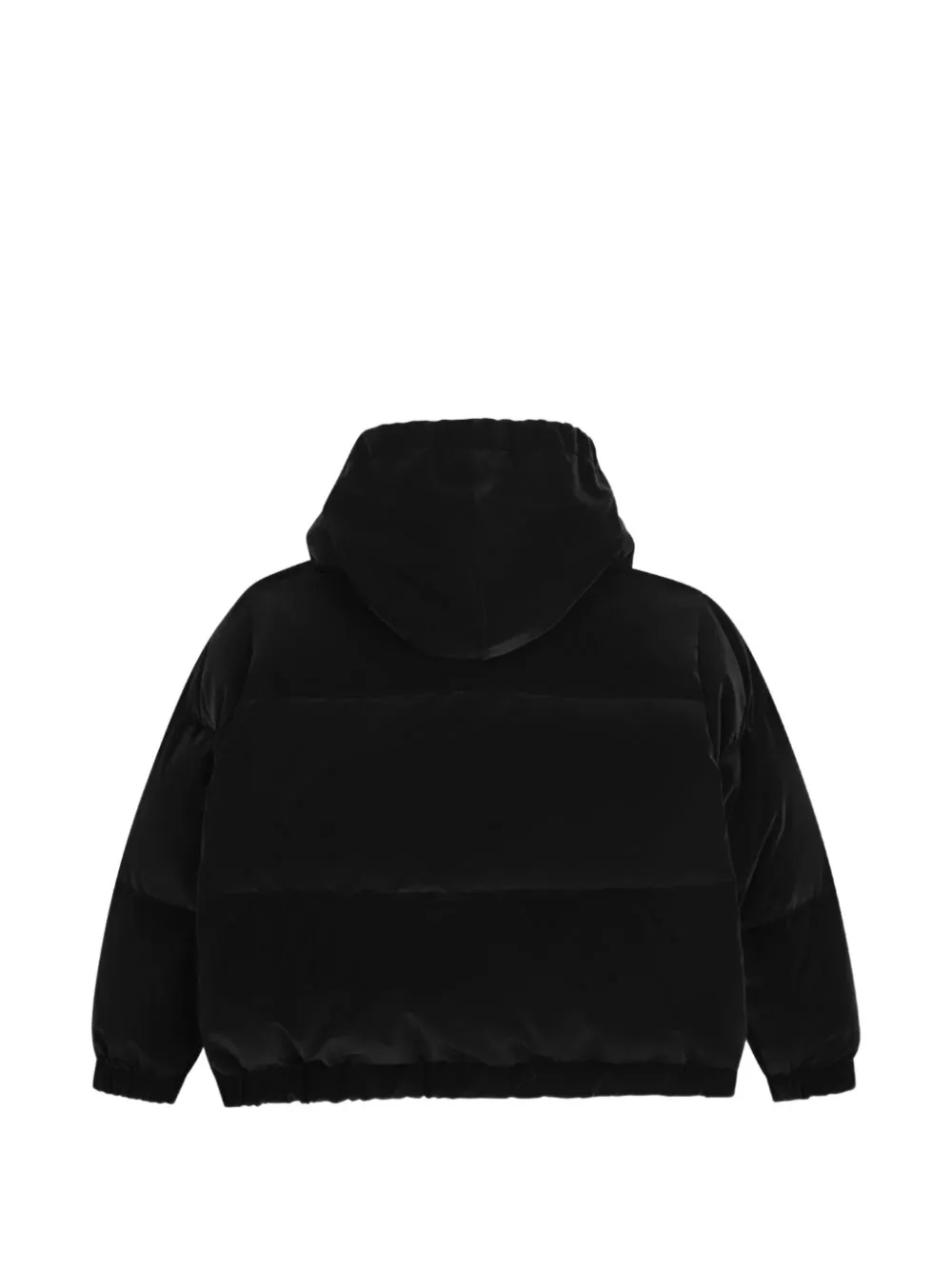 Chloé Kids velvet padded jacket Zwart