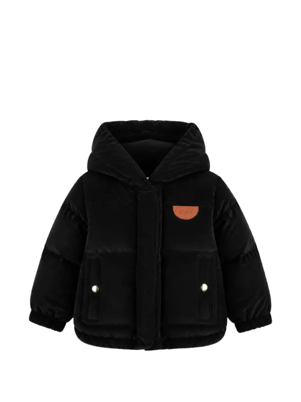 Chloé Kids velvet padded jacket - Noir