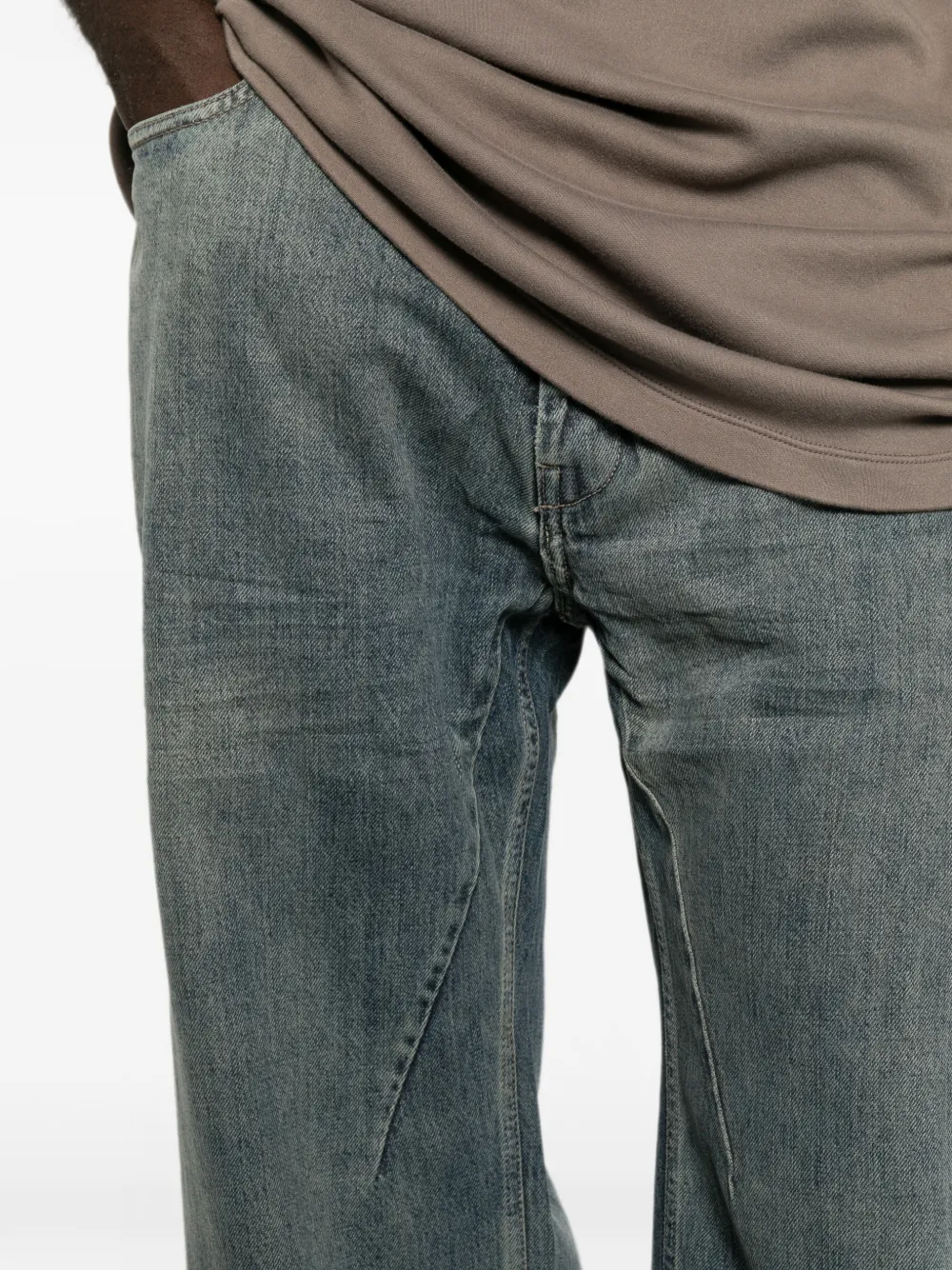 Rick Owens DRKSHDW Geth jeans met riemlussen Blauw