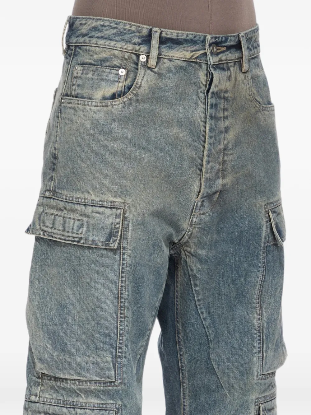 Rick Owens DRKSHDW Double cargo jeans Blauw