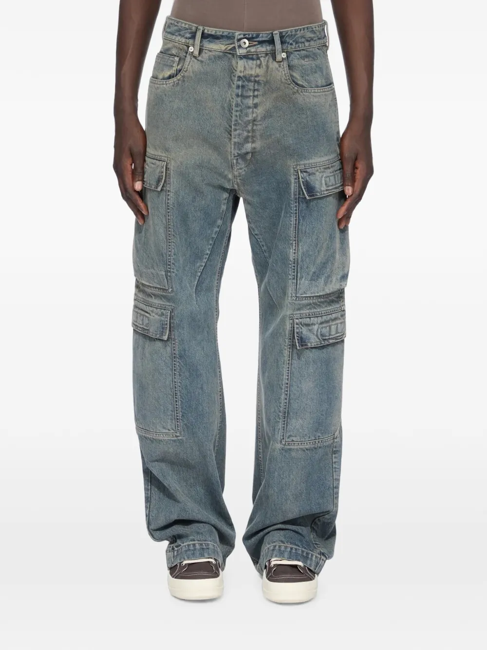 Rick Owens DRKSHDW double cargo jeans - Blu