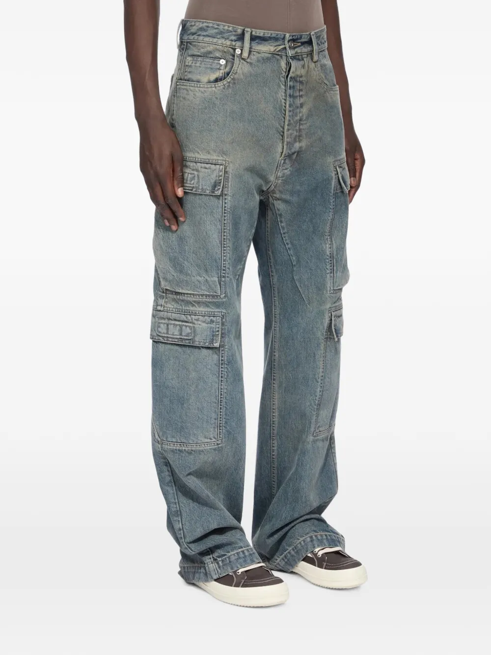 Rick Owens DRKSHDW Double cargo jeans Blauw