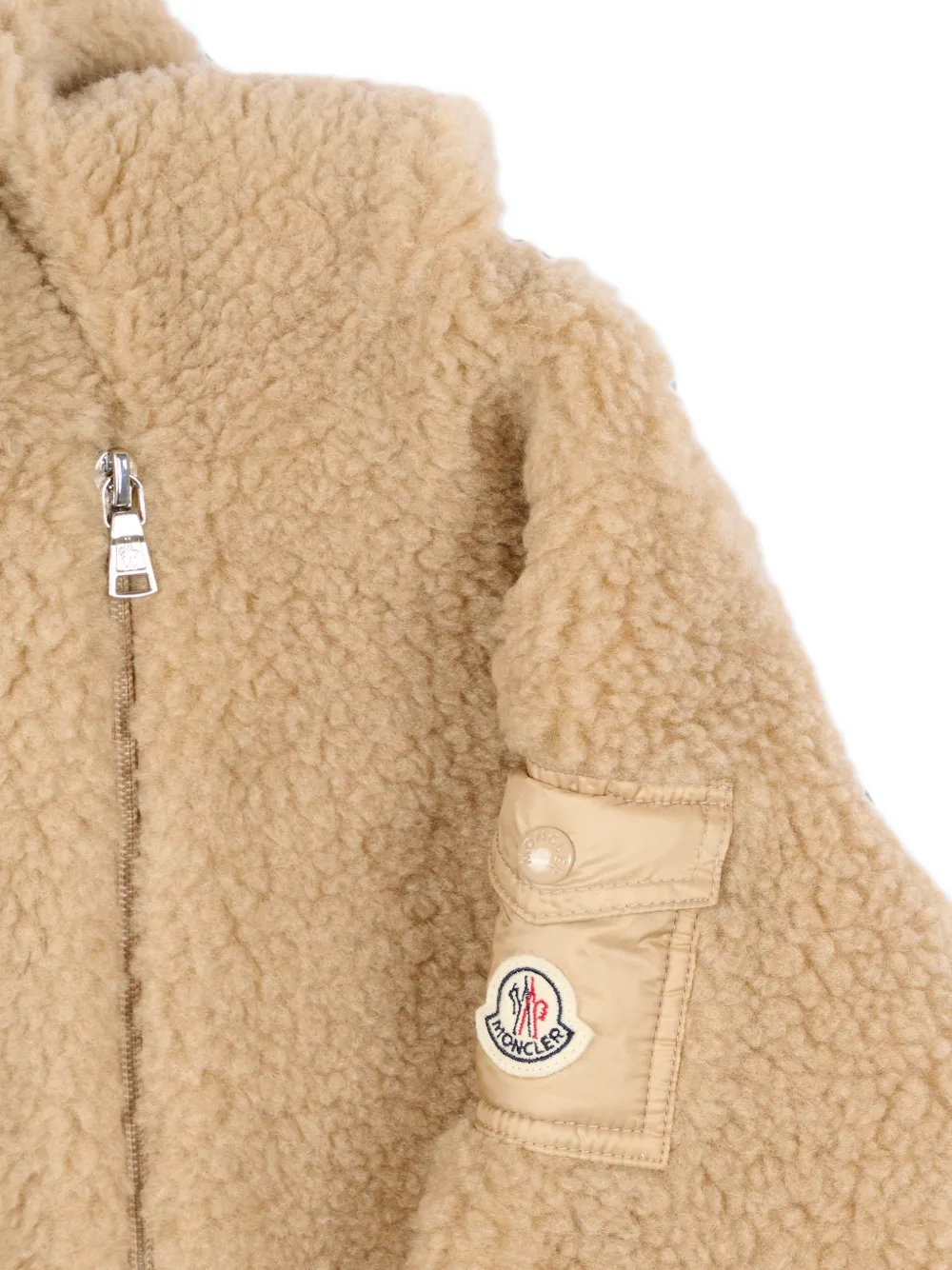 Moncler Enfant Teddy katoenen set Beige