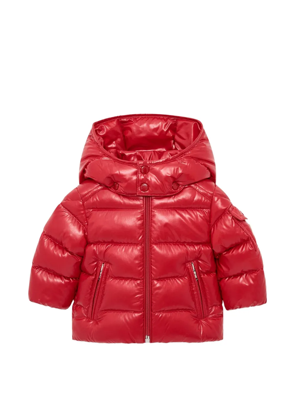Moncler Enfant Maya donsjack met capuchon Rood
