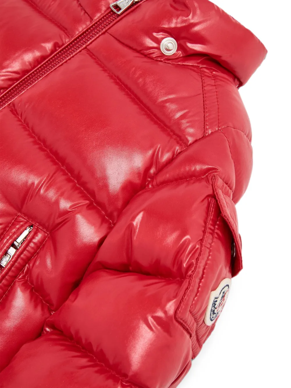 Moncler Enfant Maya donsjack met capuchon Rood