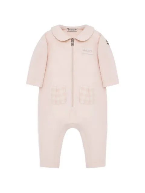 Moncler Enfant Fleece romper met geruite zak