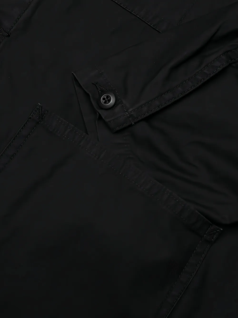 Needles Reversed Sateen Coverall shirtjack Zwart