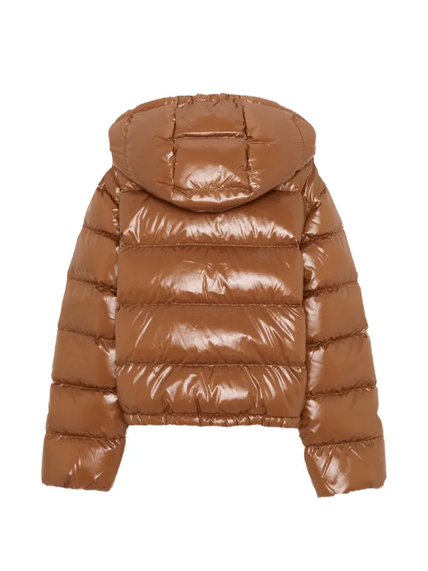 Moncler Enfant Quilted Hooded Padded Jackets | Brown | FARFETCH