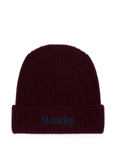 Moncler Enfant logo-embroidered ribbed-knit beanie hat