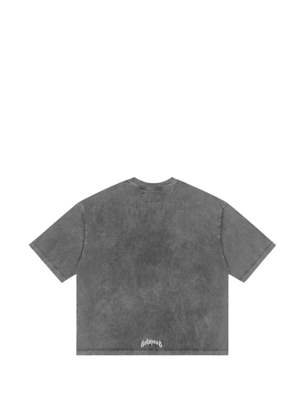 GODSPEED T-shirt met acid-wassing en logo-print Grijs