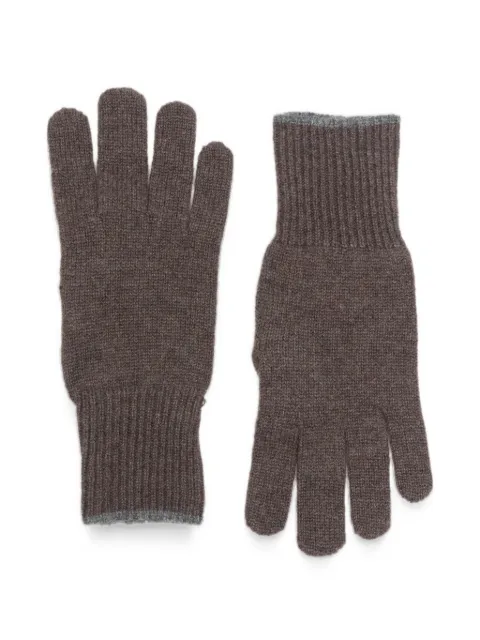 Brunello Cucinelli ribbed-knit gloves