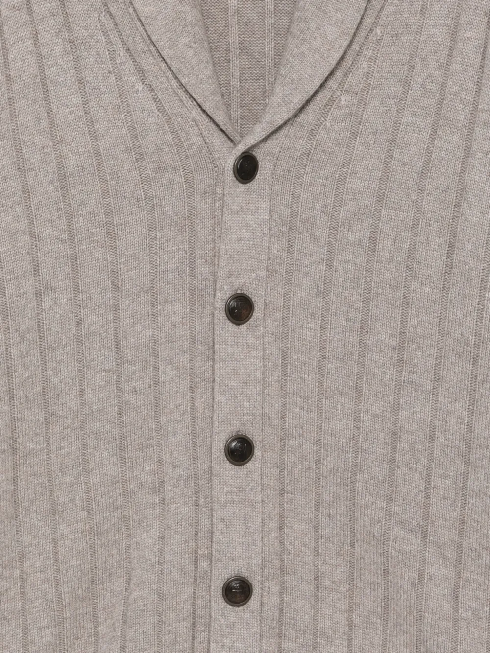 Brunello Cucinelli ribbed shawl-collar cardigan Grijs