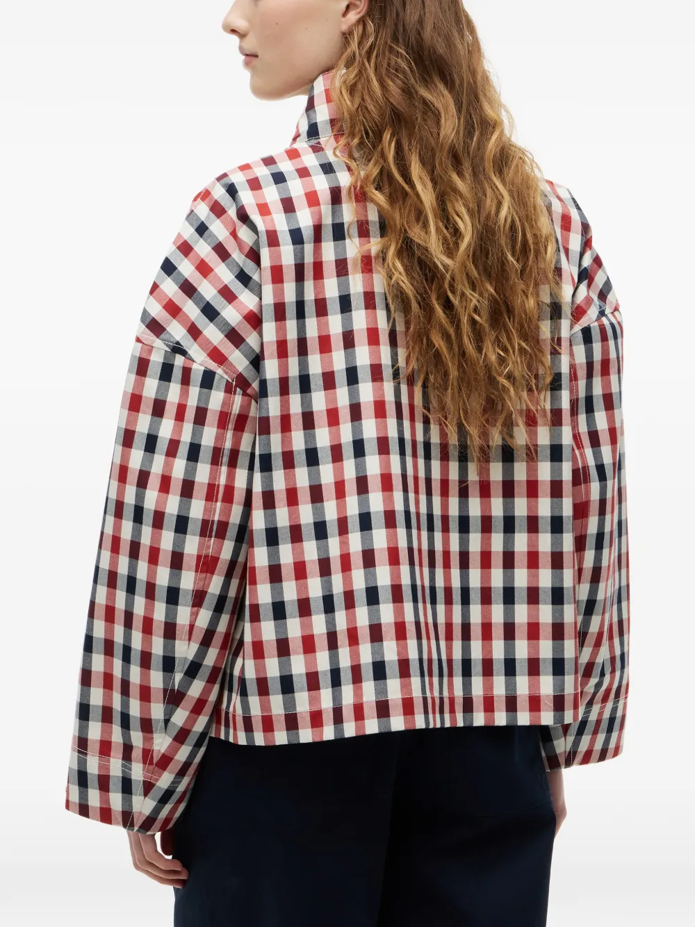 Tommy Hilfiger Jack met trekkoord en gingham ruit Wit