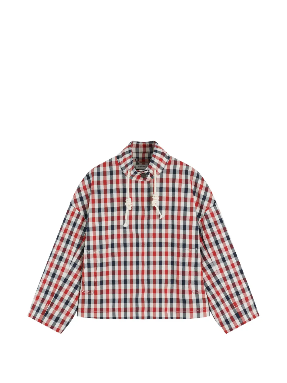 Tommy Hilfiger gingham-check drawstring jacket - Weiß