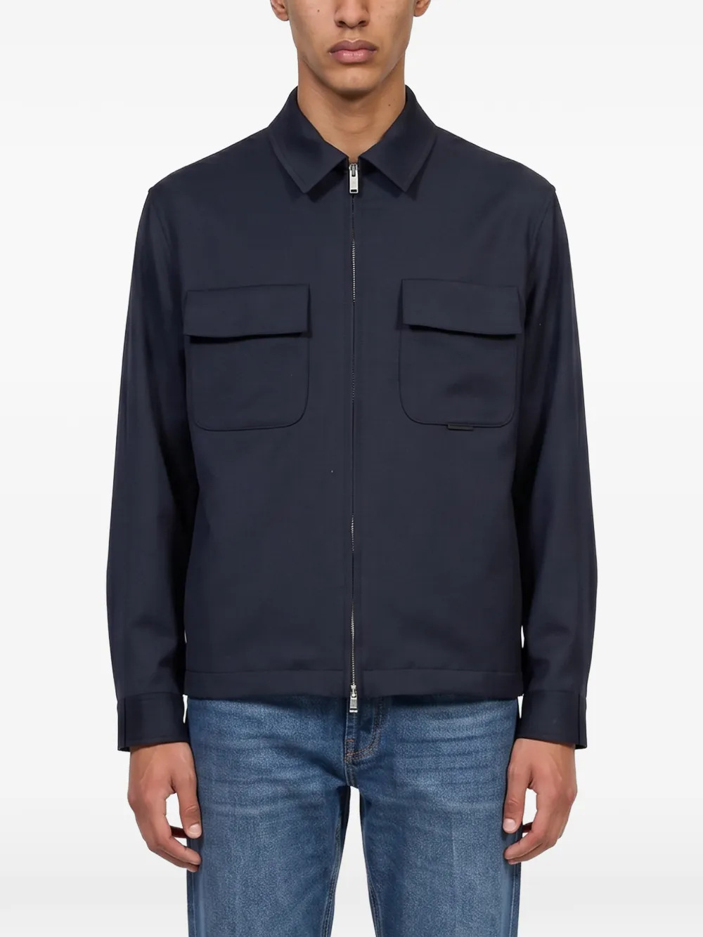 Lardini Zip-up Flap-pocket Jacket In Multi