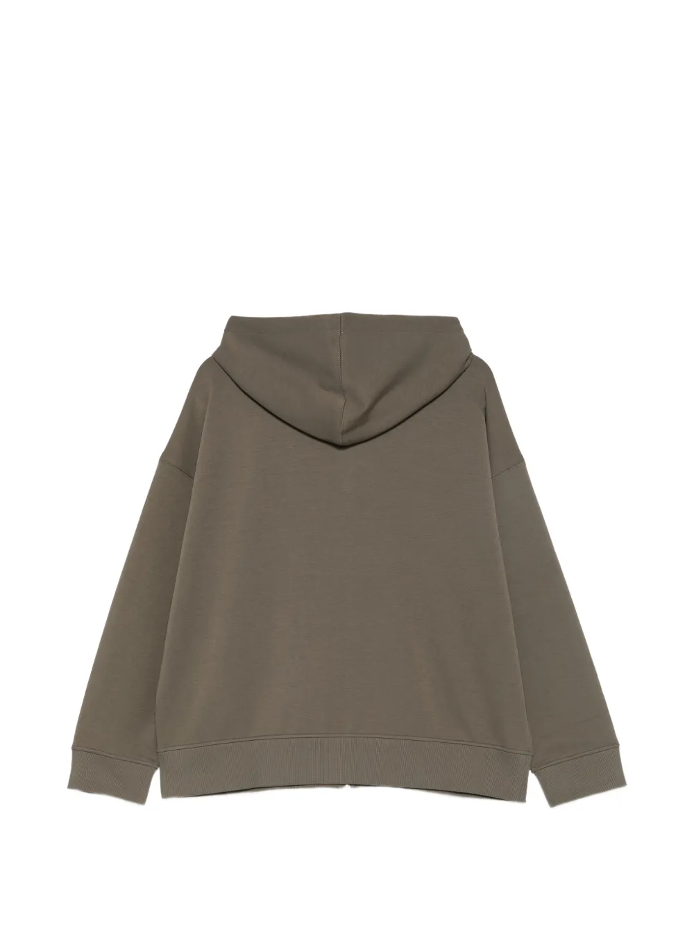 'S Max Mara Hoodie met logo-trekkoord en rits Bruin