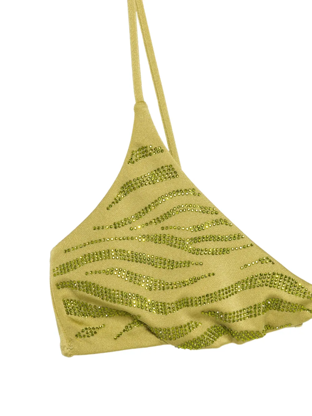 MC2 Saint Barth Paloma bikini verfraaid met pailletten en zebraprint Groen