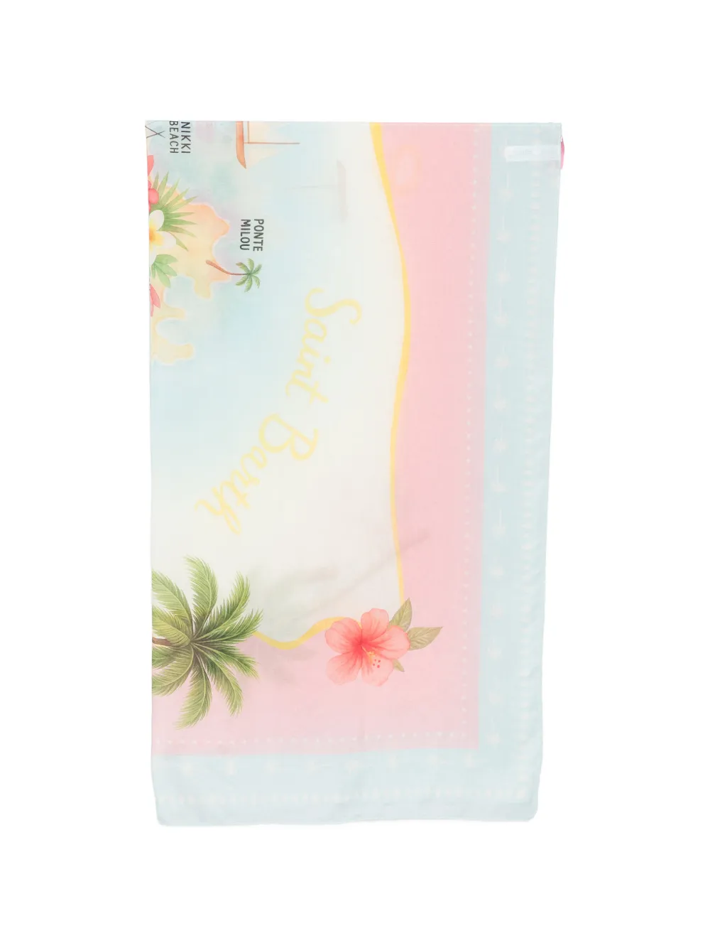 Mc2 Saint Barth Graphic-print Scarf In White