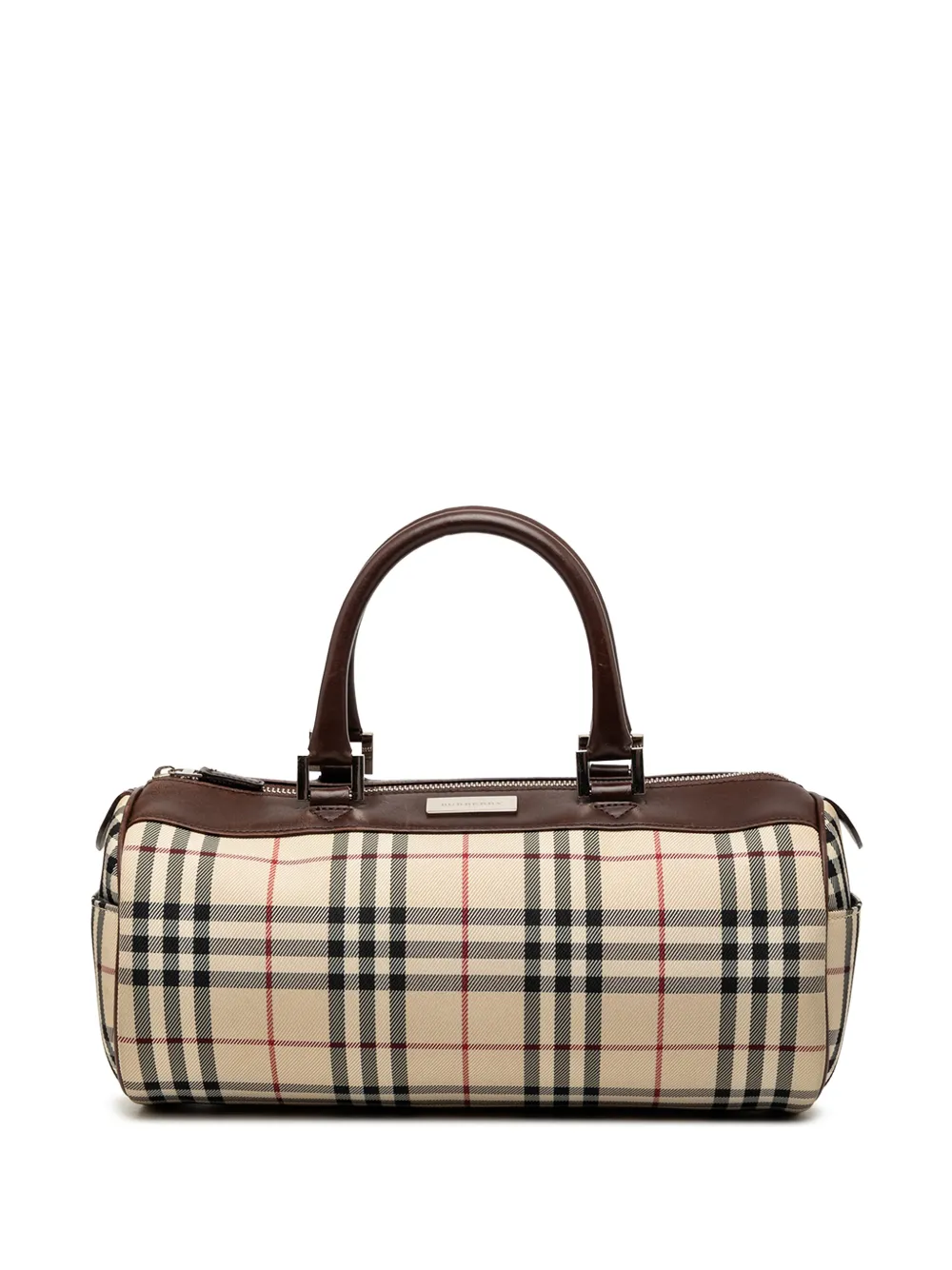Burberry Pre-Owned 2000-2017 House Check Canvas Barrel handbag - Toni neutri