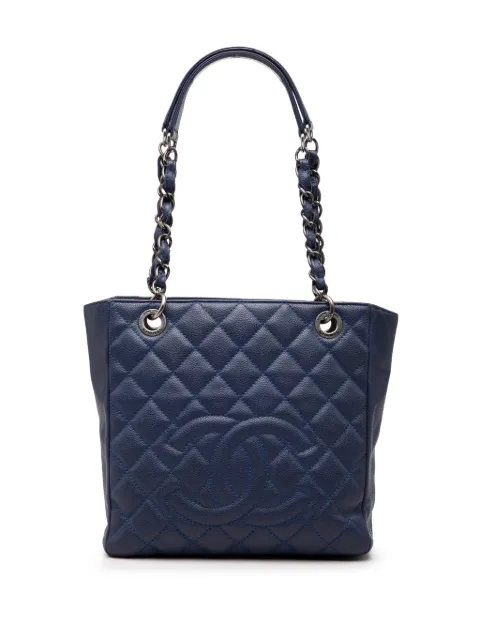 CHANEL Pre-Owned 2009-2010 Caviar Petite Shopping tote bag