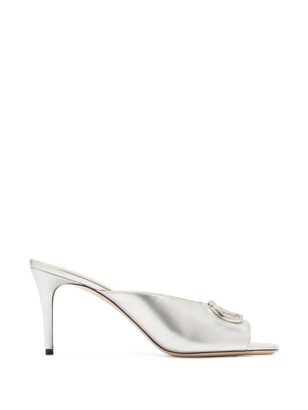 Valentino Garavani VLogo Signature leather sandals Zilver
