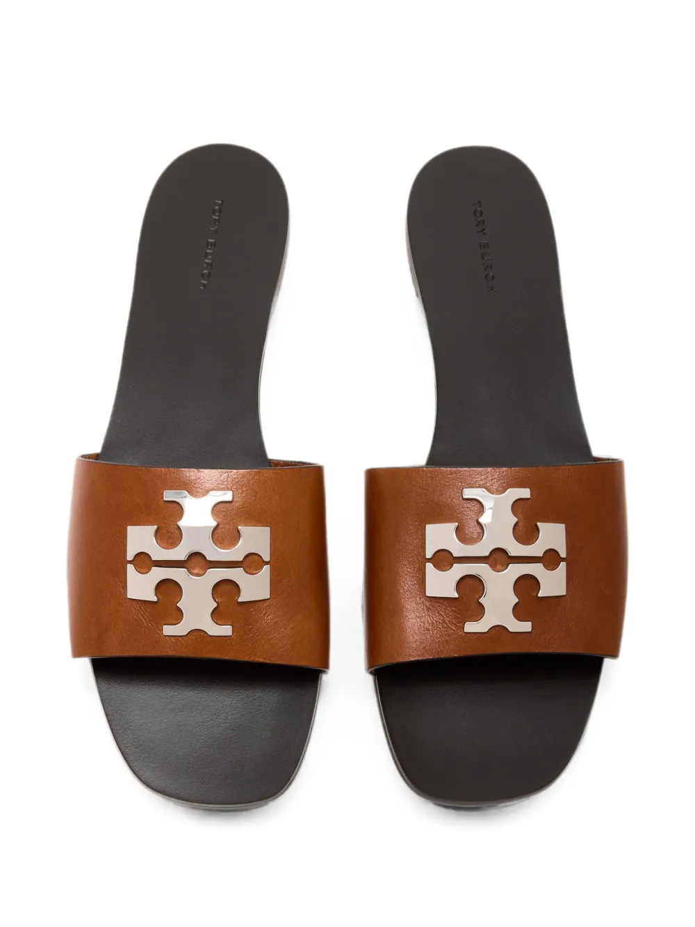 Tory Burch Charlie Cuoio Slide leather sandals Bruin
